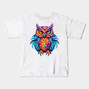 Colorful Owl #3 Kids T-Shirt